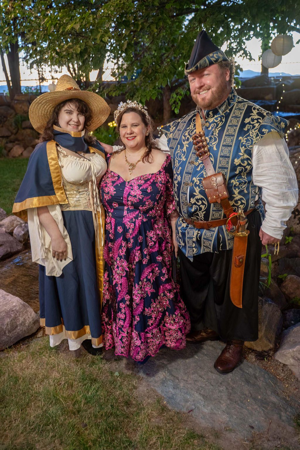 A group of guests posing together in fantasy costume